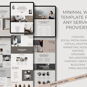 wix website template coach service provider website minimal website template aesthetic website va website wix website social media manager wix template small business wix entrepreneur website