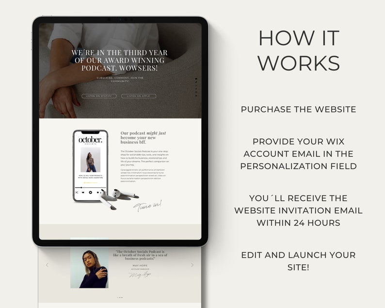 wix website template for service providers wix theme wix design coaching website course creator website
