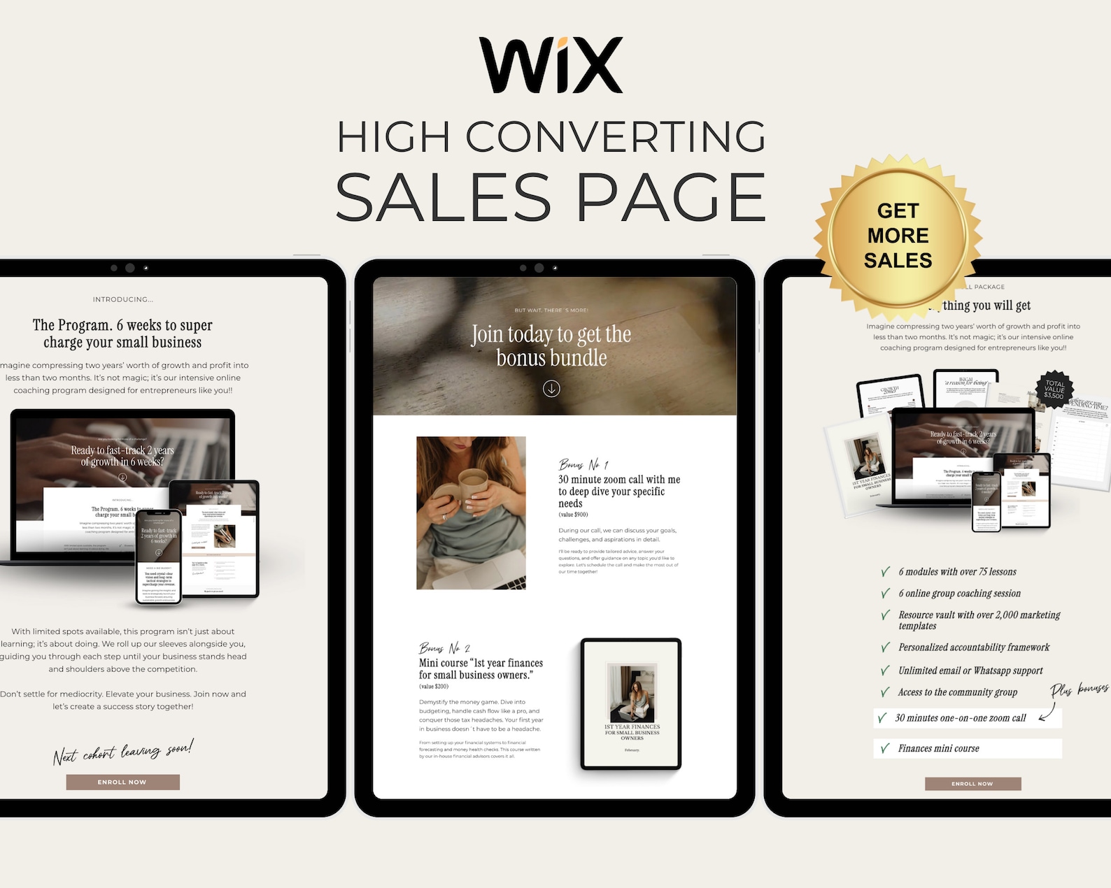 Premium WIX Sales Page Website Template Wix Coach Template Business Premium WIX Sales Page Website Template Wix Coach Template Business