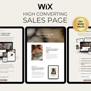 Premium WIX Sales Page Website Template Wix Coach Template Business Website Design Course Landing Page High Converting Premium Wix February