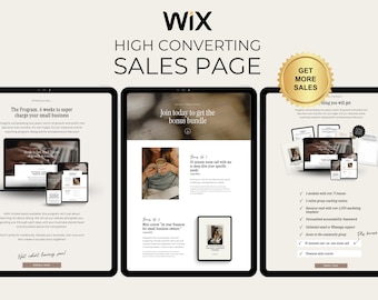 Premium WIX Sales Page Website Template Wix Coach Template Business Website Design Course Landing Page High Converting Premium Wix February