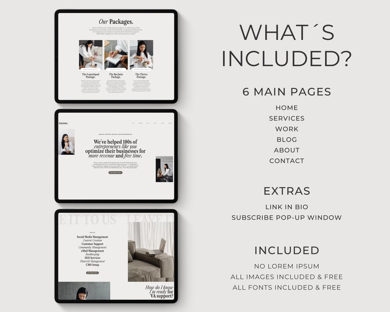 wix website template coach service provider website minimal website template aesthetic website va website wix website social media manager wix template small business wix entrepreneur website