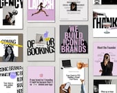 Instagram Templates Social Media Marketing Agency Templates Service Provider Canva Templates Instagram Posts VA Highlight Covers Agency
