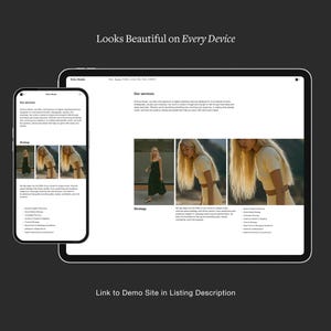 Redaktionell webbmall Squarespace 7.1 Minimal portfoliowebbplats Förfinad designstudiowebbplats Fotografwebbbyrå + Hel kurs bild 7
