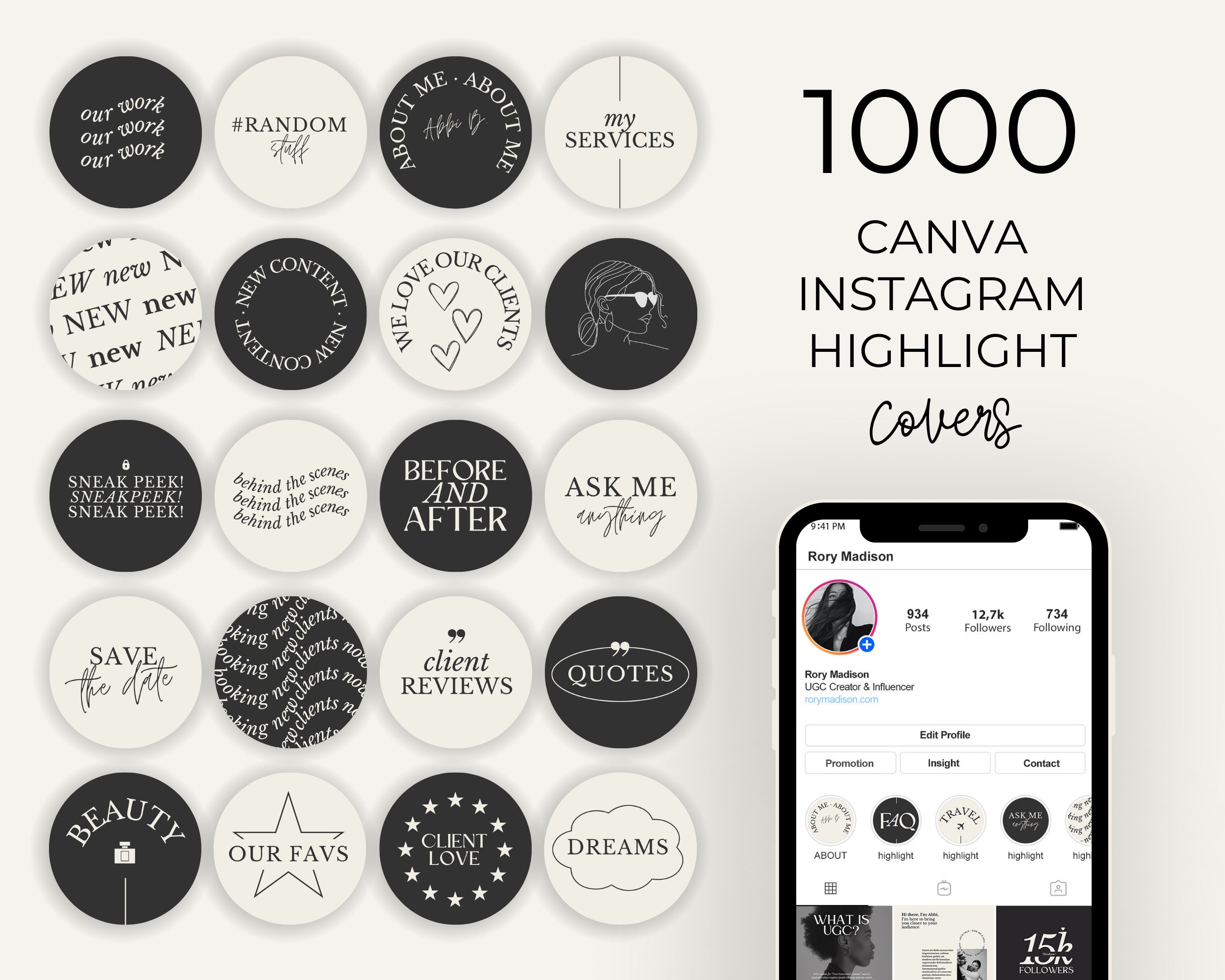 Minimal Instagram Highlight Covers Neutral Story Instagram Highlight ...