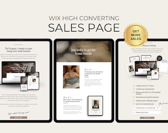 Plantilla de sitio web de página de ventas premium de WIX Plantilla de Wix Coach Curso de diseño de sitio web empresarial Página de destino Premium de alta conversión Wix Febrero