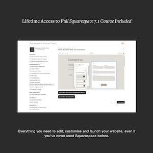 Redaktionell webbmall Squarespace 7.1 Minimal portfoliowebbplats Förfinad designstudiowebbplats Fotografwebbbyrå + Hel kurs bild 13
