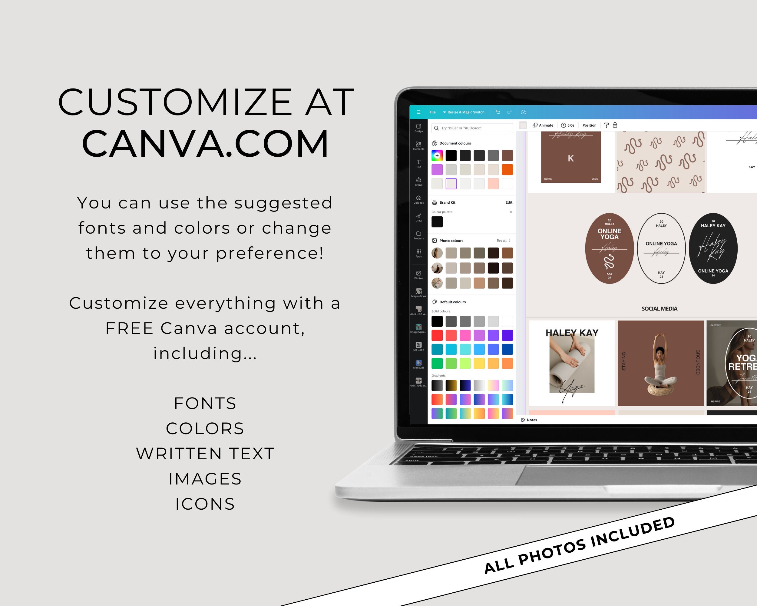 Editable Logo Template Canva Branding Kit: DIY Brand Design - Etsy