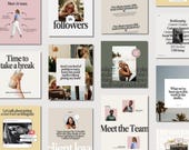 100 Instagram Templates Virtual Assistant Social Media Templates Service Provider Canva Templates Instagram Posts Instagram Highlight Covers