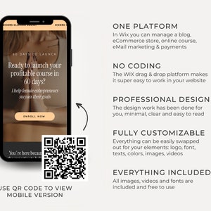 wix sales page website template wix landing page course creator website program web design course creator wix website