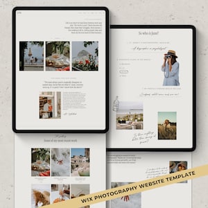 WIX Website Template for Photographer or Service Provider Wix Portfolio Website Wedding Photography Modern Wix Website Design Minimal June