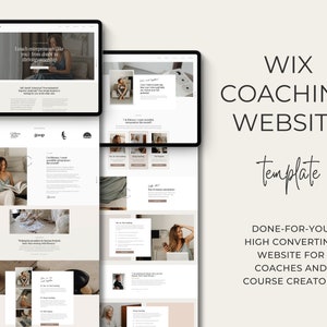 Wix Website Template WIX Sales Page Service Provider Coach Website Wix High Converting Landing Page Course Creator Website Coaching February