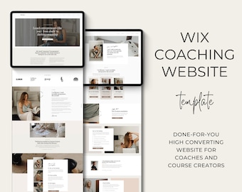 Plantilla de sitio web de Wix Página de ventas de WIX Proveedor de servicios Sitio web de entrenadores Página de destino de alta conversión de Wix Creador de cursos Sitio web de coaching Febrero