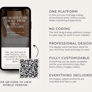 small business website template wix website theme coaching website design minimal service provider wix website template