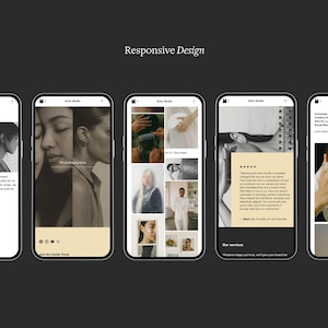 Redaktionell webbmall Squarespace 7.1 Minimal portfoliowebbplats Förfinad designstudiowebbplats Fotografwebbbyrå + Hel kurs bild 6
