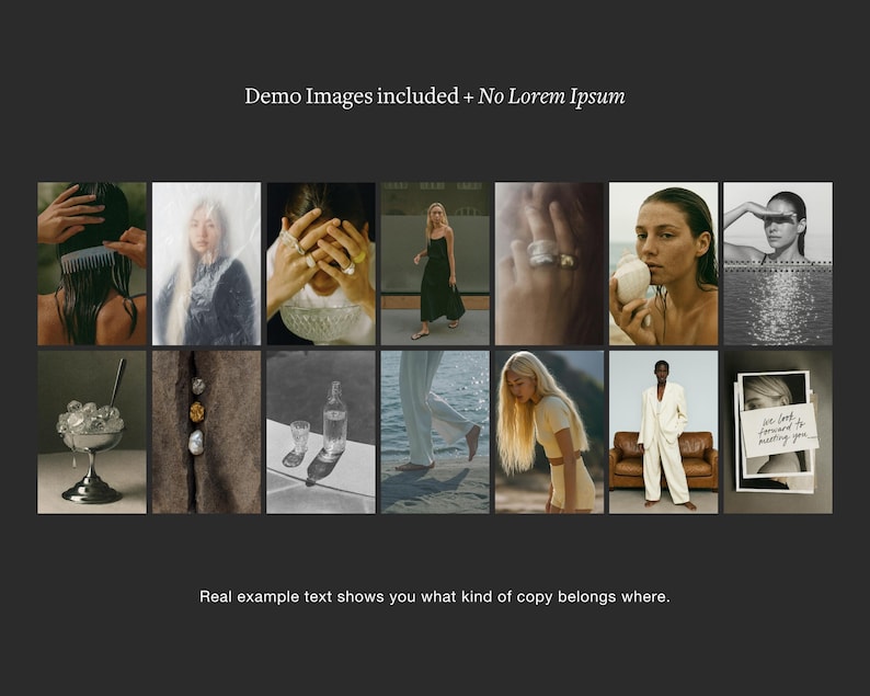 Redaktionell webbmall Squarespace 7.1 Minimal portfoliowebbplats Förfinad designstudiowebbplats Fotografwebbbyrå + Hel kurs bild 11