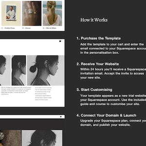 Redaktionell webbmall Squarespace 7.1 Minimal portfoliowebbplats Förfinad designstudiowebbplats Fotografwebbbyrå + Hel kurs bild 14