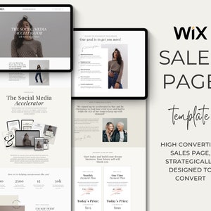 Minimal WIX Sales Page Website Template Wix Coach Template Business Website Design Course Landing Page High Converting Premium Wix October