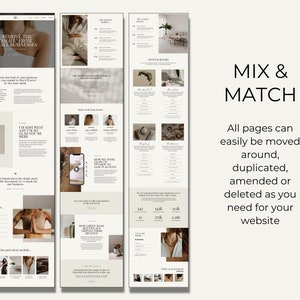 May include: Three screenshots of a website for a business offering services to help small businesses. The first screenshot shows the text "I remove the small from small businesses". The second screenshot shows a video player with the text "How we took our clients from $10k to $100k in every month". The third screenshot shows a table with the text "Our Packages" and numbers like 543k, 141k, 311k, 17k, and 1.1m.