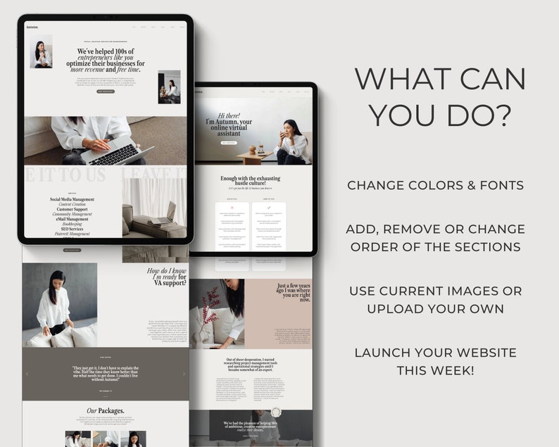 wix website template coach service provider website minimal website template aesthetic website va website wix website social media manager wix template small business wix entrepreneur website
