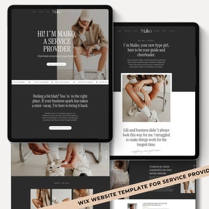 Wix Website Template Wix Coaching Website Service Provider High Converting Website Aesthetic Blogger Template Wix Theme Minimal Web Maiko