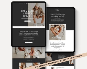 Wix Website Template Wix Coaching Website Service Provider High Converting Website Aesthetic Blogger Template Wix Theme Minimal Web Maiko