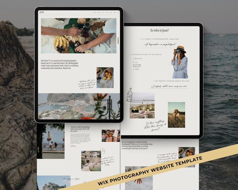 wix website photographer website template photography website theme