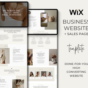 WIX Website Template Sales Page WIX Coaching Aesthetic Website Service Provider Landing Page Course Creator Template Website Coach October
