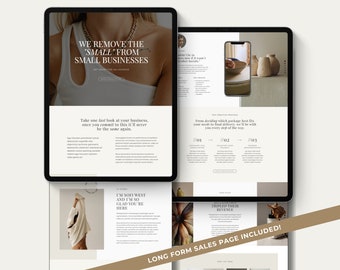 WIX Website Template Sales Page WIX Coaching Aesthetic Website Service Provider Landing Page Course Creator Template Website Coach October