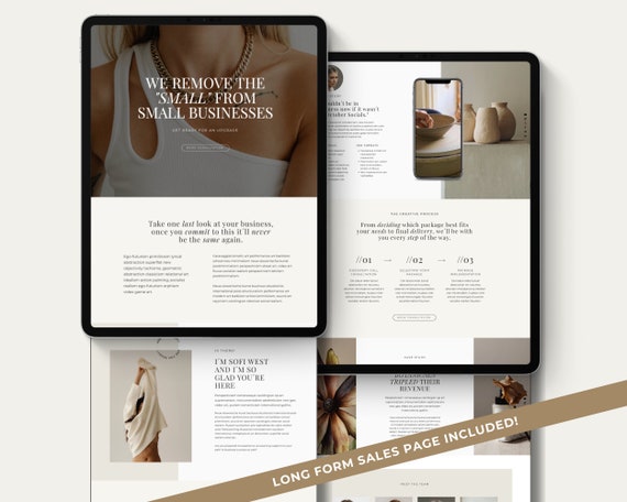WIX Website Template Sales Page WIX Coaching Aesthetic Website Service Provider Landing Page Course Creator Template Website Coach October