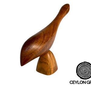 Handcrafted Teak Wooden Bird Sculpture | Minimalist Home Decor | Nature Inspired Art Gift