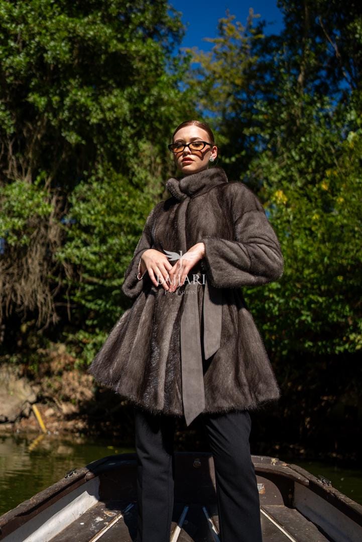 Fard ブラウンミンクショートジャケット Gready Brilliants.ミンクライクファーショートジャケット | SEKIMIKI