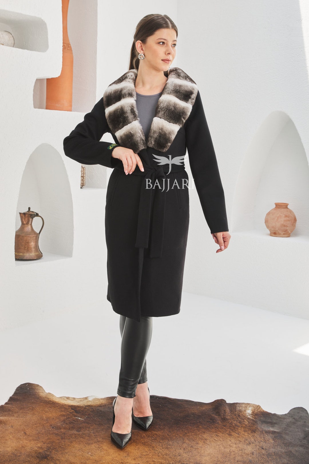 Alpaca Rex Rabbit Fur Jacket , Coat, Real Rex Fur, Real Alpaca Fabric ...