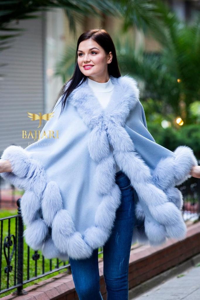 完売【sheller】FOX fur cape coat FOX fur cape coat – shéller / シェリエ