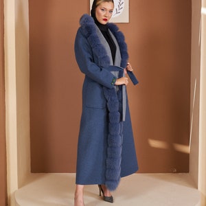 Original Fox Fur Coat/Alpaca Coat/Original Alpaca/Outerwear/Women&#39;s Outerwear/Luxury Clothing/Winter Clothing/Ultra Luxurious Clothing