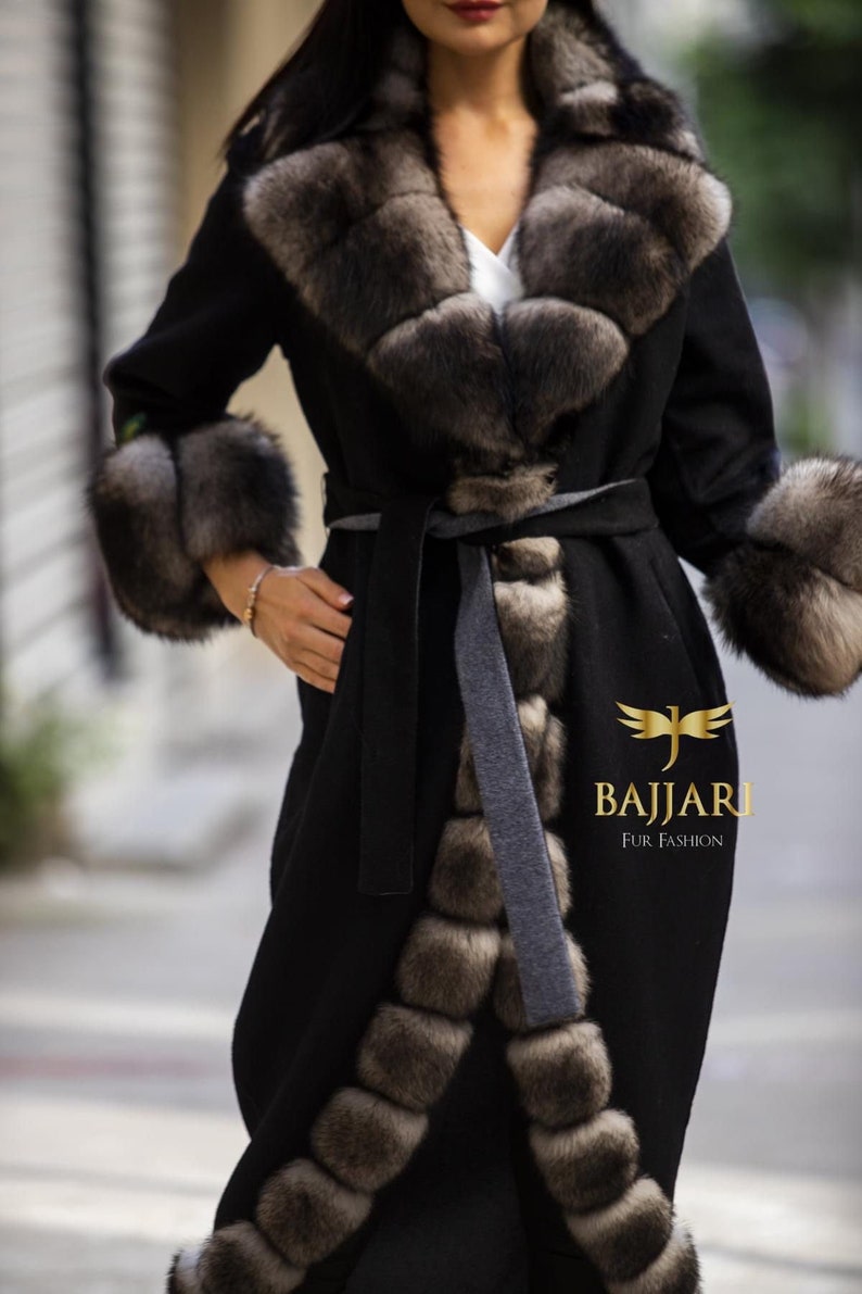 Original Alpaca Llama Fabric / Real Fox Fur / Jackets & Coats / Lenght