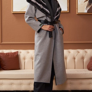 Alpaca Rex Fur Jacket/ Real Rabbit Rex Fur/Quality Fur/Luxury Clothing/Women&#39;s Outerwear/Quality Ladies Overcoat/ Rex Fur Jacket Coats