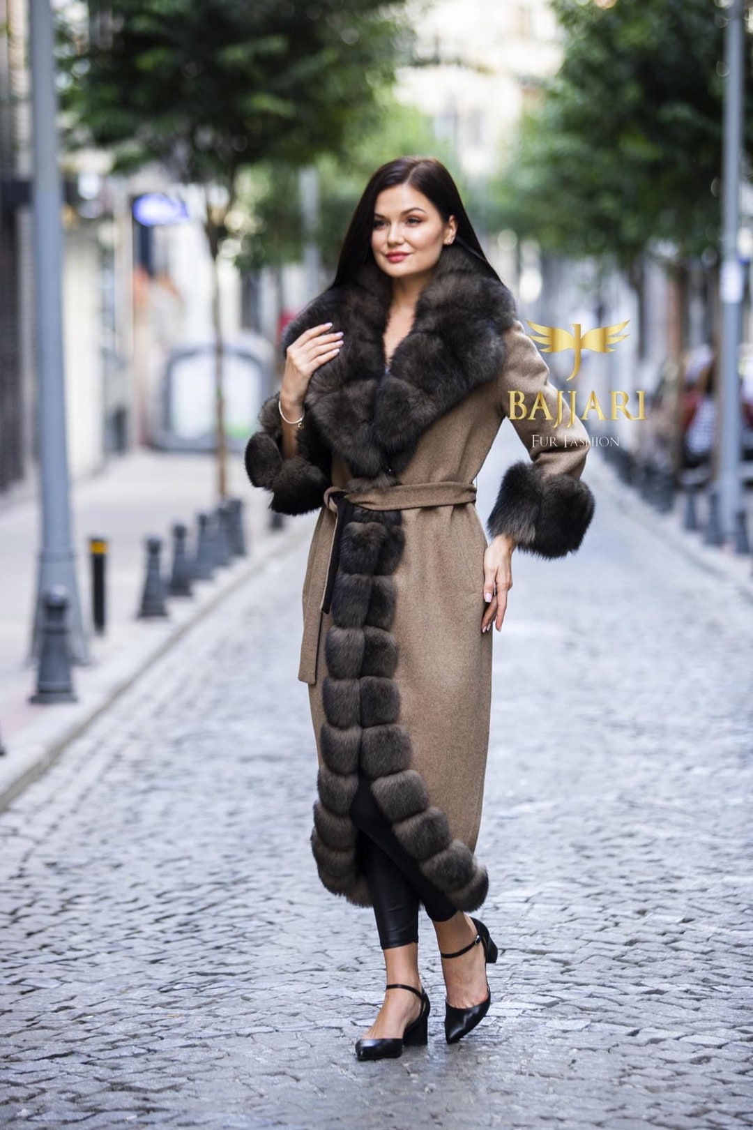 Alpaca Wool & Fox Fur Coat: Handmade Luxury Outerwear - Etsy