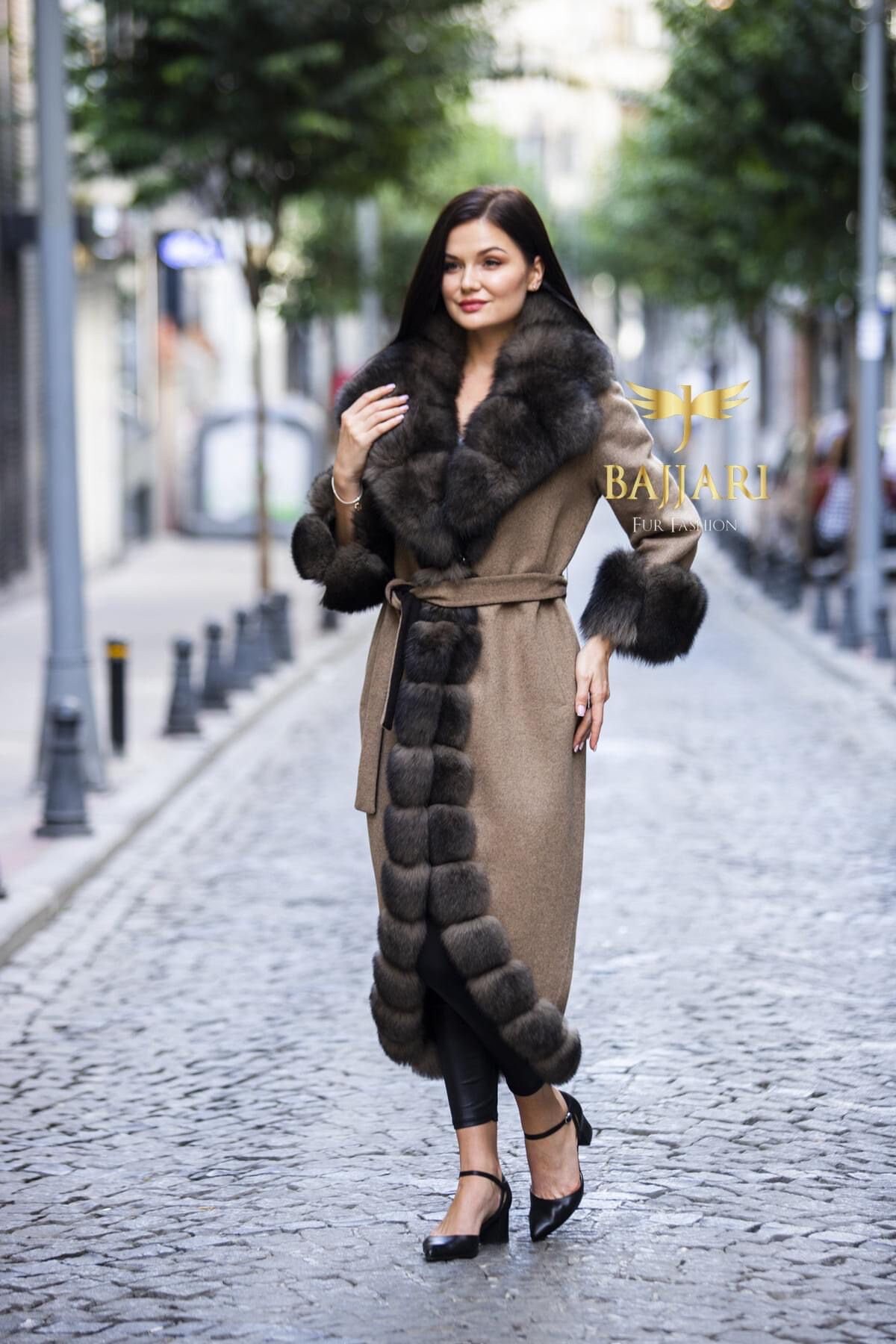 Alpaca Wool & Fox Fur Coat: Handmade Luxury Outerwear - Etsy