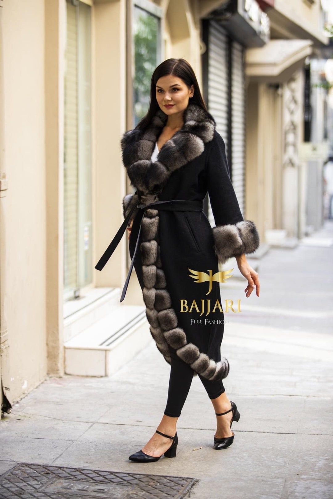 Original Alpaca Llama Fabric / Real Fox Fur / Jackets & Coats / Lenght