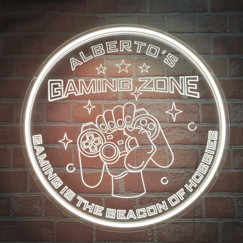 Personalized Neon Gaming Room Sign,wall Decor Custom Game Room LED Neon