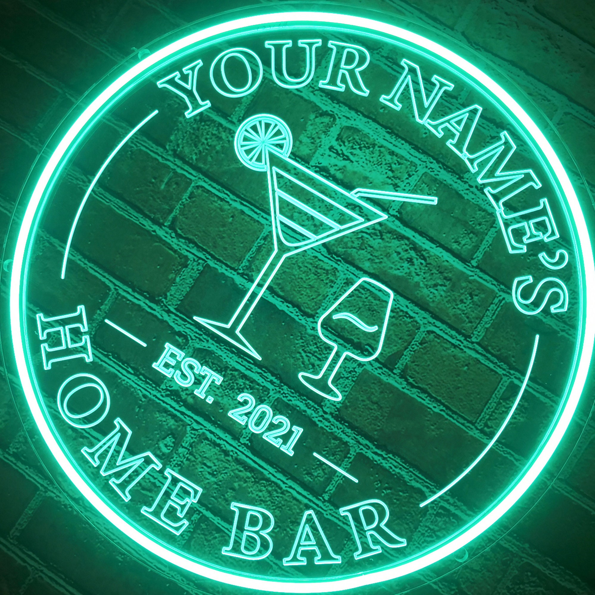 Custom Cocktail Neon Bar Sign, Personalized Wall Décor Cocktail Bar LED Light up Signs for Home