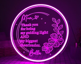 Personalised for mon's Gift,Neon Sign Custom Name, Neon Sign Custom Mother 's Day&Birthday,Custom Led Neon Light Mother Grandma Gift