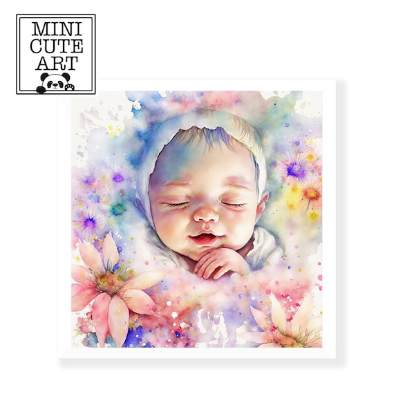 Watercolor Newborn Baby JPG , Sleeping Baby Watercolor Clip Art, Sleeping  Baby Clip Art, Watercolor Newborn Baby Art, Sleeping Baby Art 