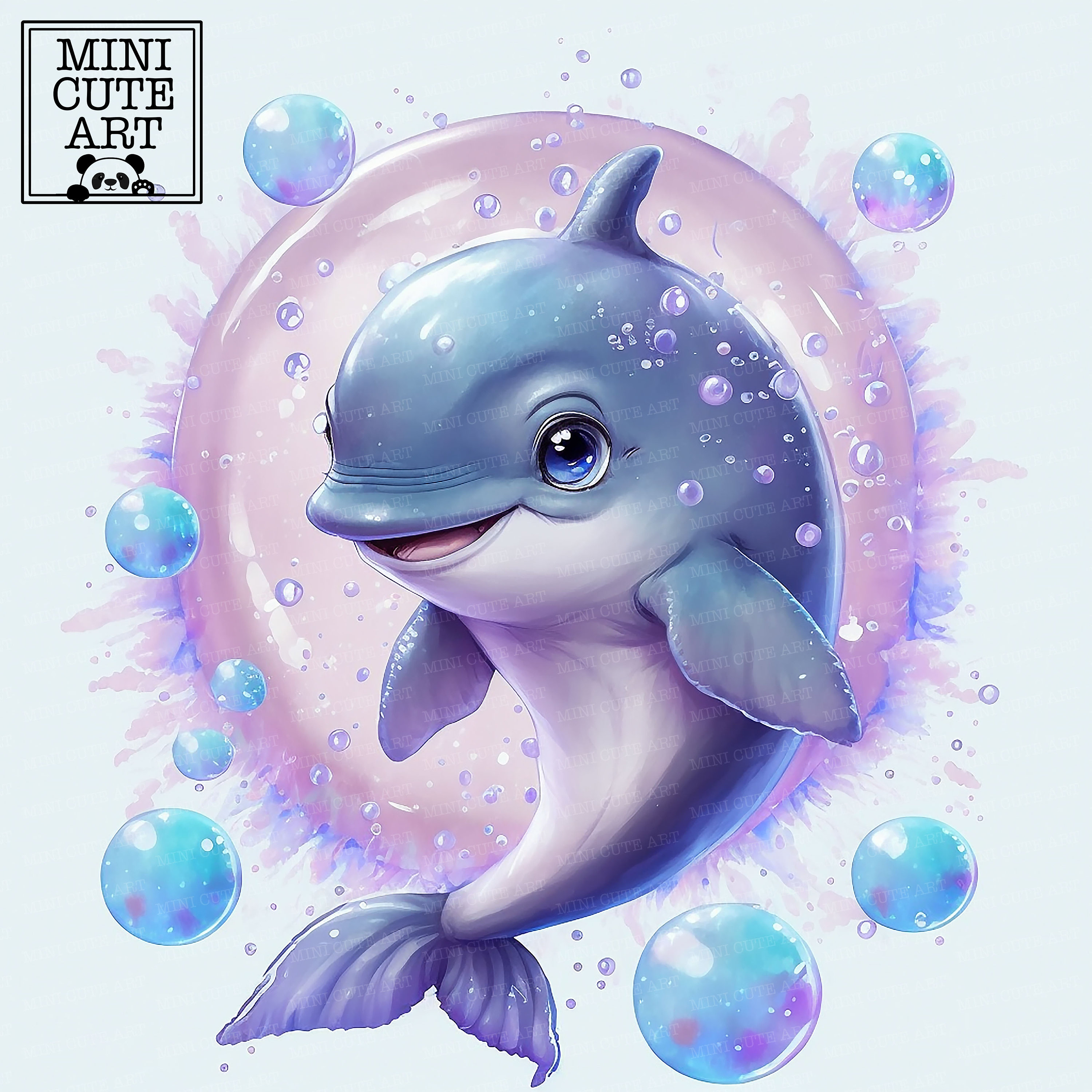 Cute Baby Dolphin Drawing
