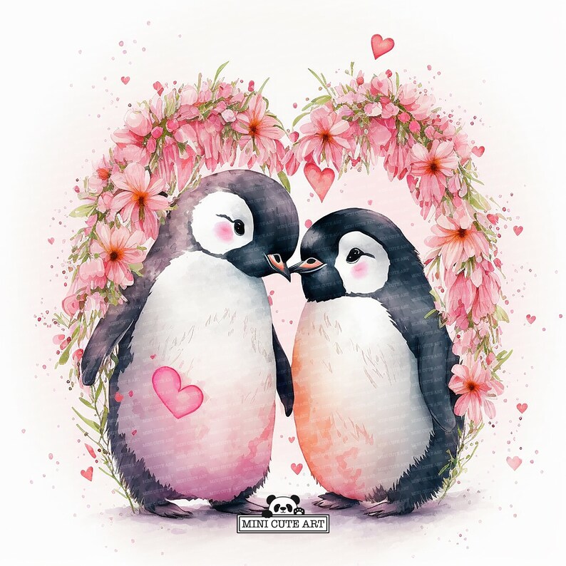 Animal Love Clipart Set Cute Pictures for Valentine's Day Etsy
