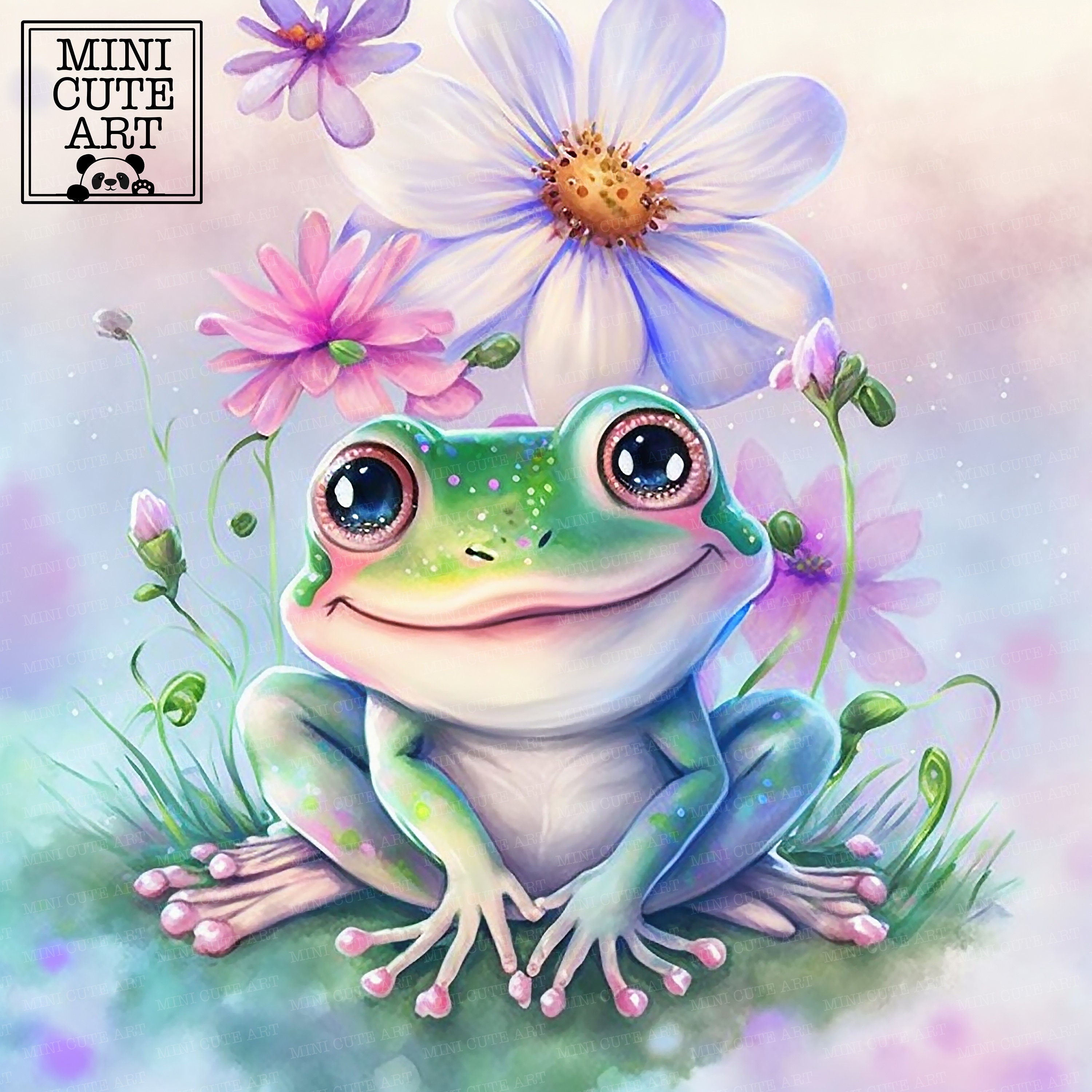 Cute Beautiful Frog Watercolor Clip Art, Beautiful Frog Watercolor,  Watercolor Frog Clip Art , Frog Baby Clip Art 