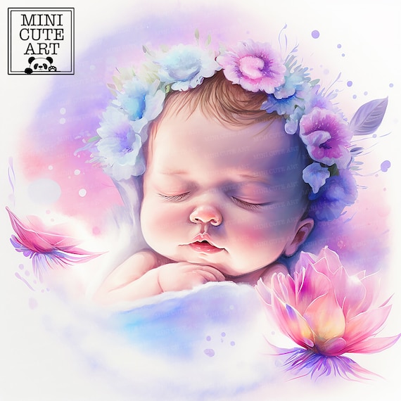 Aquarell Neugeborenes Baby JPG, schlafendes Baby Aquarell ClipArt, schlafendes  Baby ClipArt, Aquarell Neugeborene Baby Kunst, schlafendes Baby Kunst -  .de