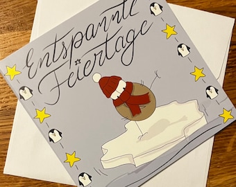 Square Christmas card “Ice Floe”