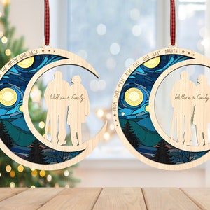 Personalizzato dal nostro primo bacio fino al nostro ultimo respiro Ornamento in formato SVG, Vecchia coppia Ornamento in formato SVG, Regalo di anniversario in formato SVG, Taglio laser Glowforge